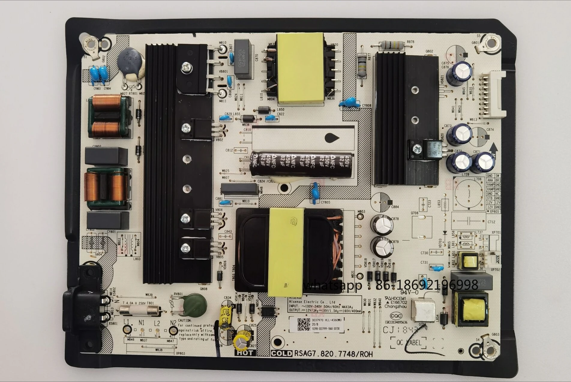 

HZ43A65 H50E3A HZ55A57 HE65A65 Плата питания RSAG7.820.7748 8349