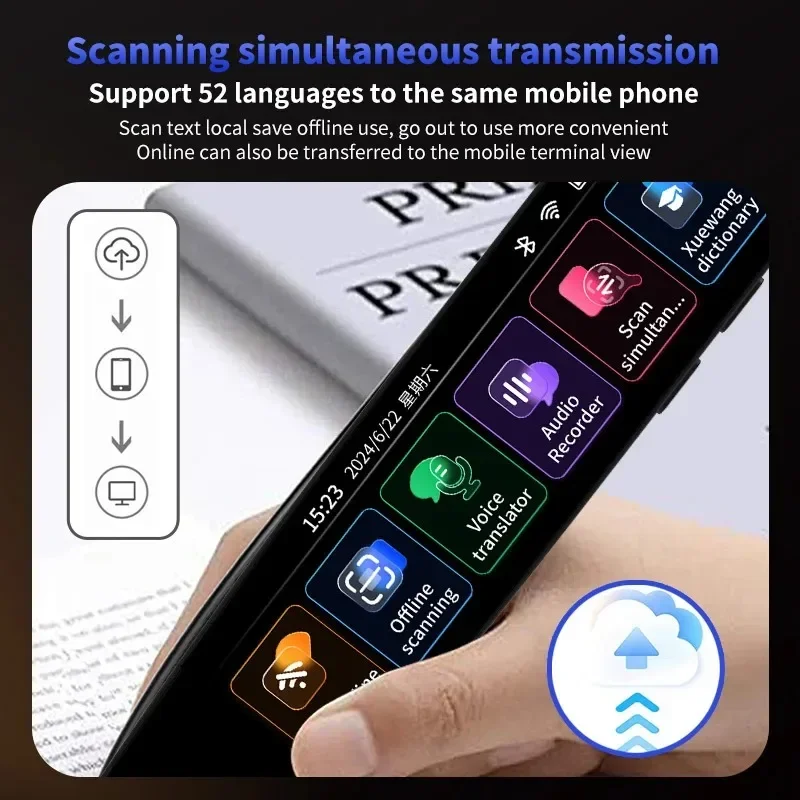 

Electronic Dictionary Portable Language Translator Pen 3.69inch 142Languages WIFI Scan Voice Translator Business Translation