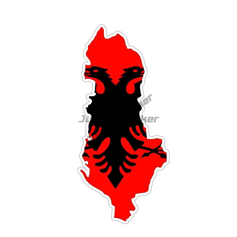 Albania Flag Map Eagle Creative Sticker for Covered Scratch Decorate Wall Room Car Truck Motorcycle Window Van Decal Accessories