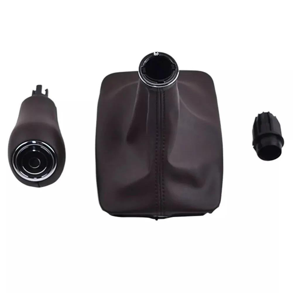 

Vehicle Interior Upgrade Shifter Boot Mocha Finish Sleek Design Comfortable Grip Easy Installation Elegant Aesthetic