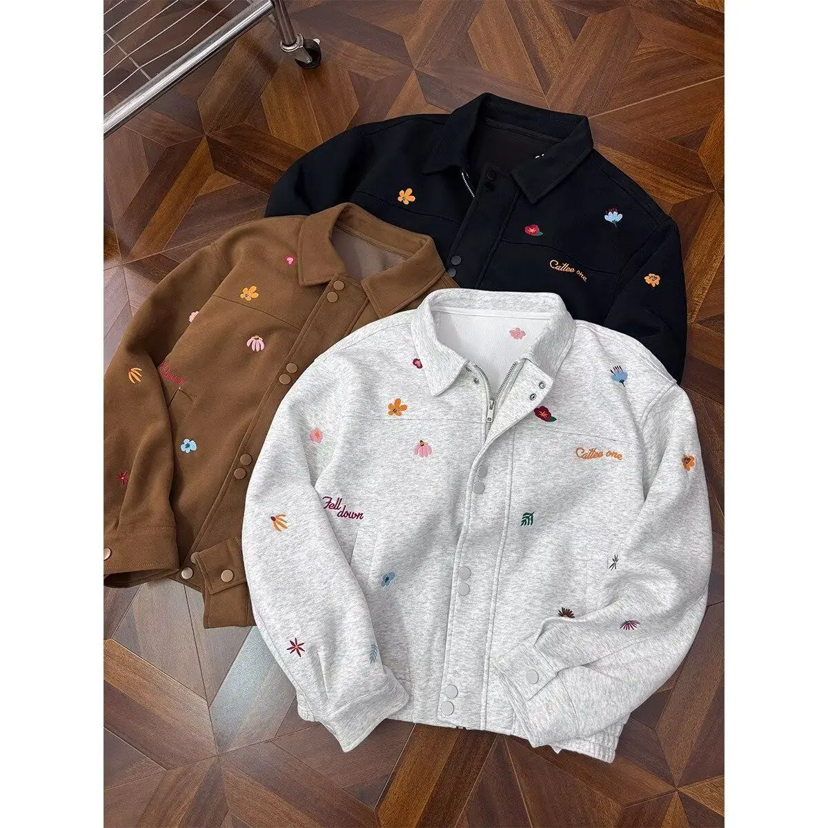 

Loose ex Hoodie Jaet Large Size Polka Dot Print Autumn Winter Zipper Couple Outerwear Men's Women's ay