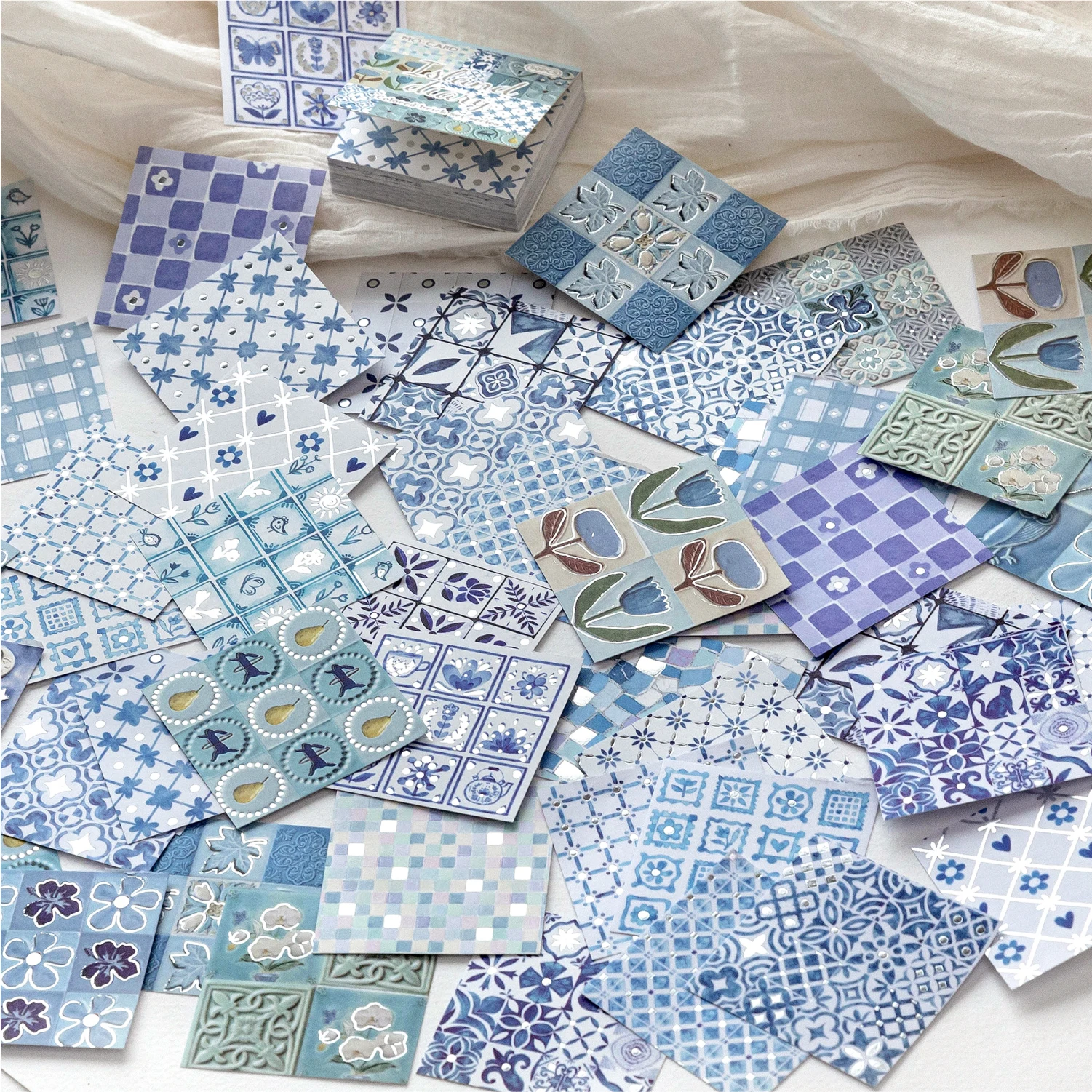 50 Stück Kawaii Schreibwaren-Aufkleber Farbige Ziegelstein-Kollektion Junk Journal Planer Dekorative Aufkleber Scrapbooking