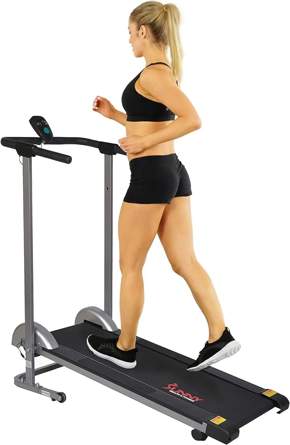 

Health & Fitness SF-T1407M Foldable Manual Walking Treadmill, Gray