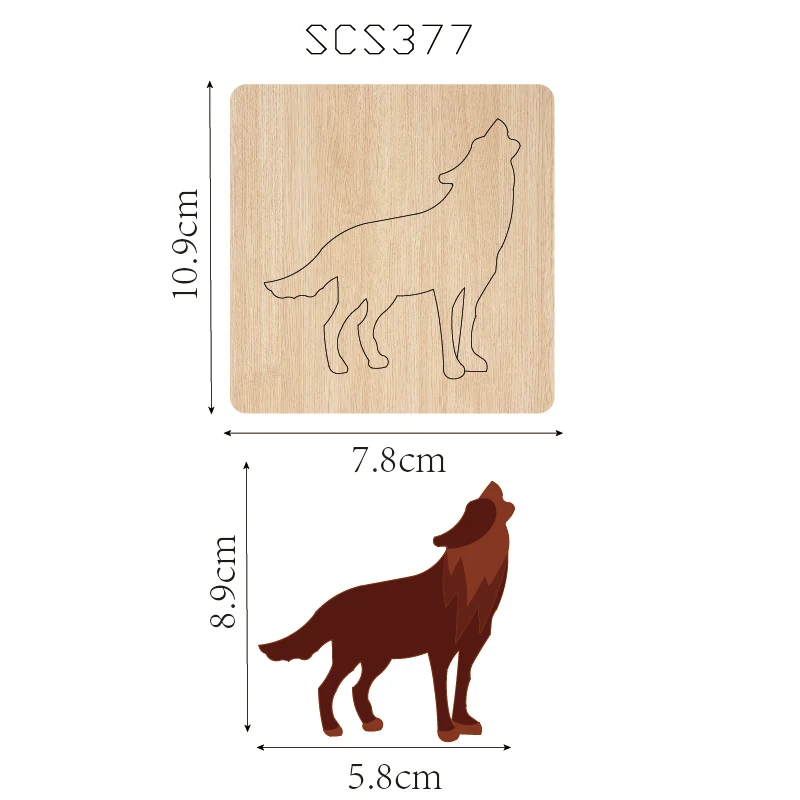 Wolf houten snijmesmatrijs, gebruikt met de machine, SCS377