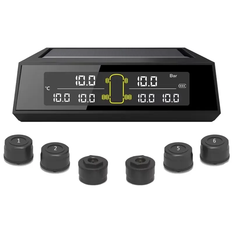 6 Tyre Tire Pressure Monitoring System With External Sensor Truck Trailer