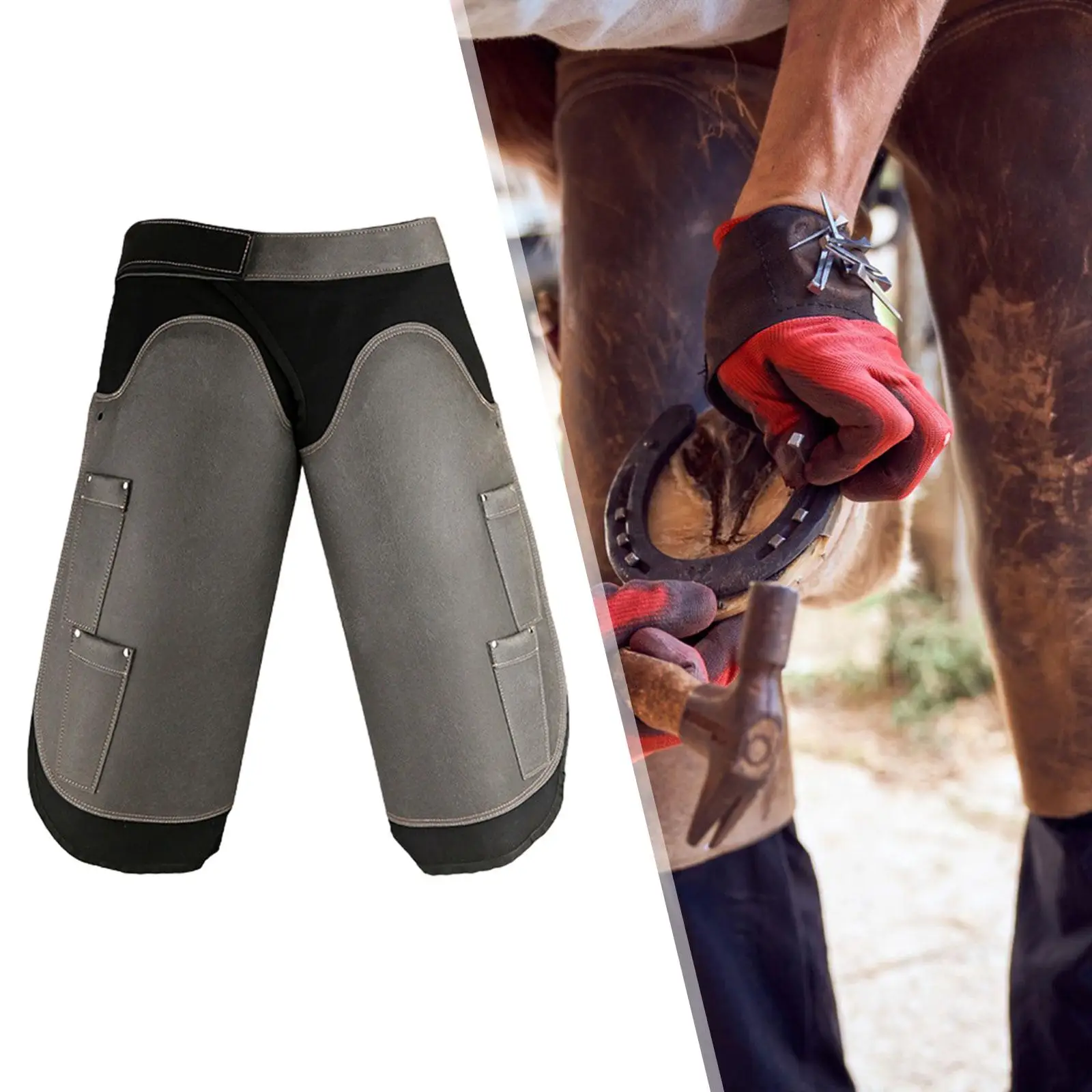 Farrier Apron Supplies Hoof Trimming Support Side Tool Pockets Horse Farrier