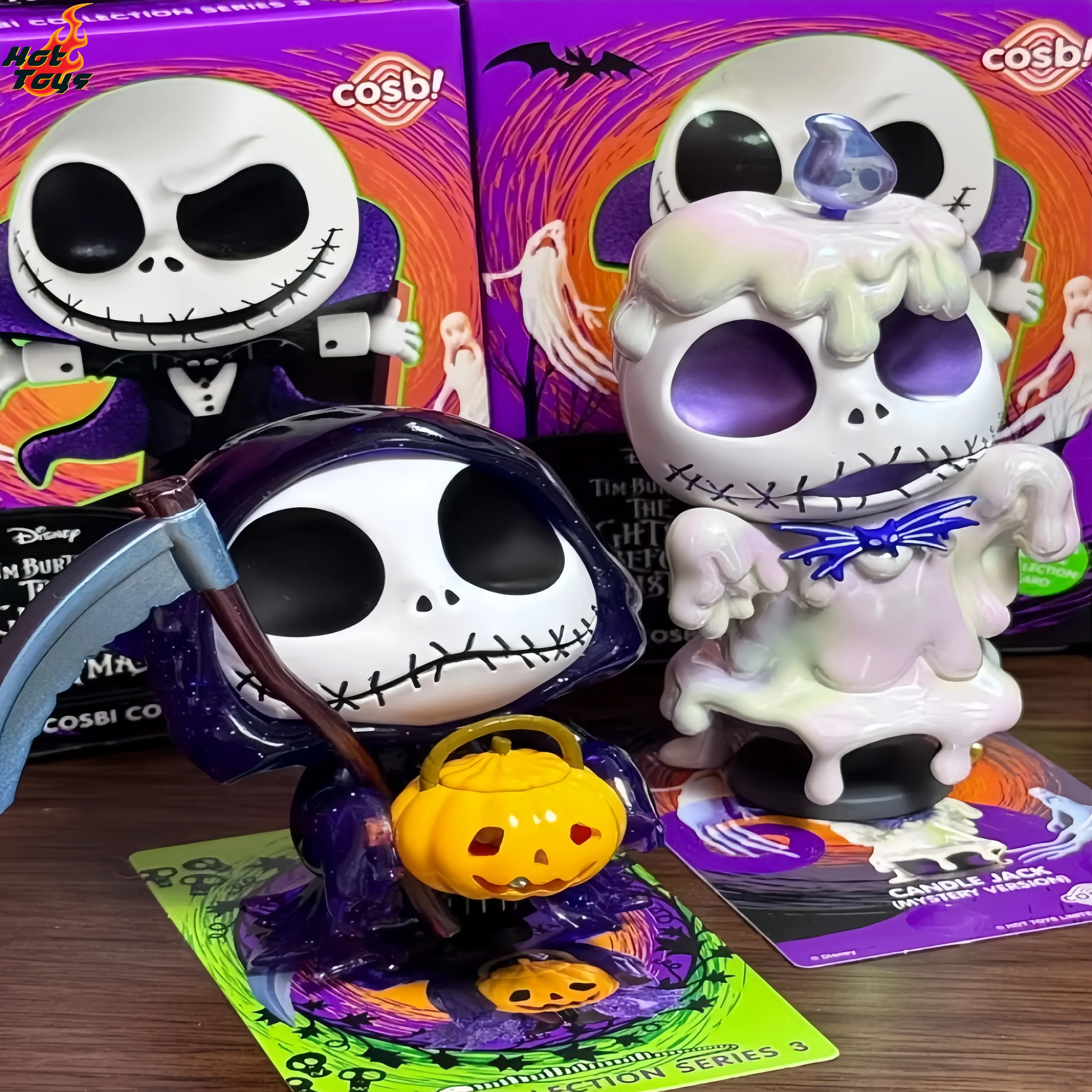 Juguetes calientes Pesadilla antes de Navidad Cosbi Caja ciega Juego de figuras coleccionables de tercera serie - Jack Sally Papá Noel para regalos de seguidores