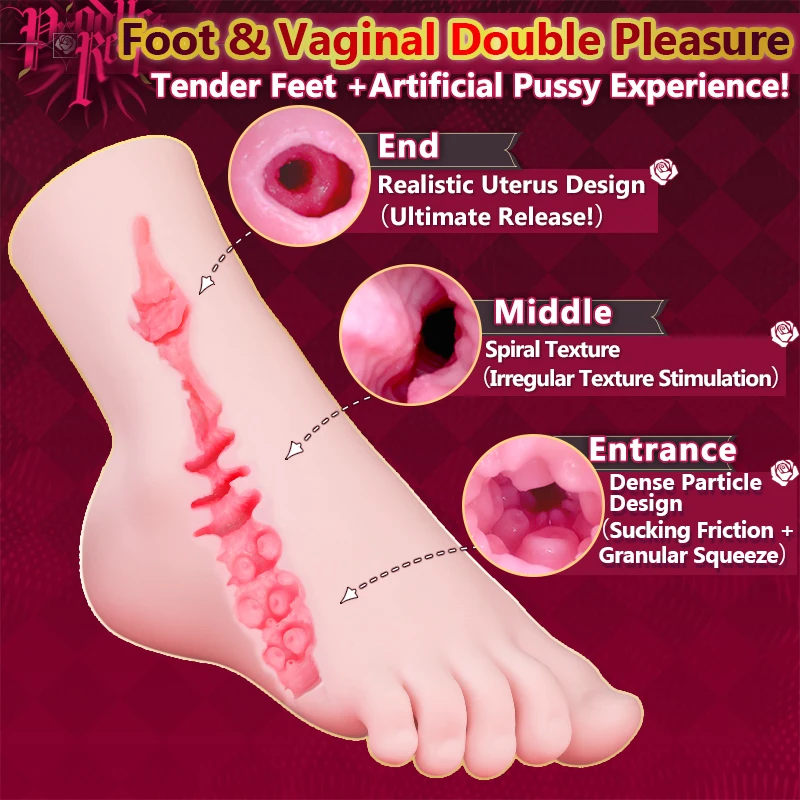 YUU Anime Fuß Künstliche Vagin Masturbator für Männliche Masturbation Tasche Pussy Weiche Sex Spielzeug für Männer Footjob Lebensechte Frau Fuß