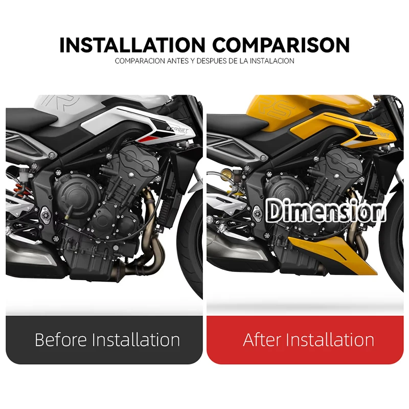 Motorcycle Engine Lower Spoiler Body Bellypan Fairing Protector Guard Chassis Shield For Street Triple 765 RS 765R 2023 2024