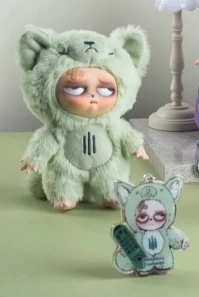 سلسلة Grumpipi بدون نوم صندوق أعمى دمية الفينيل سر مفاجأة أفخم قلادة غاضب plushcollector لعبة الهدايا المفاتيح
