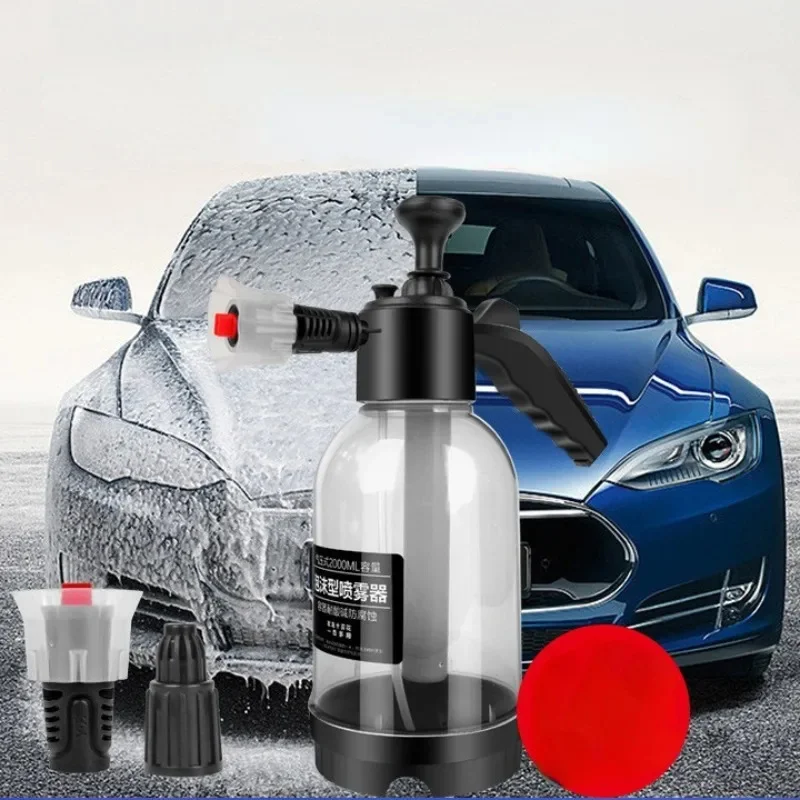 

2L Car Wash Spray Bottle Foam Wash Sprayer Hand Pump Foam Sprayer Car Air Pressure Spray Washer Nozzle Can Auto Window Cleaning