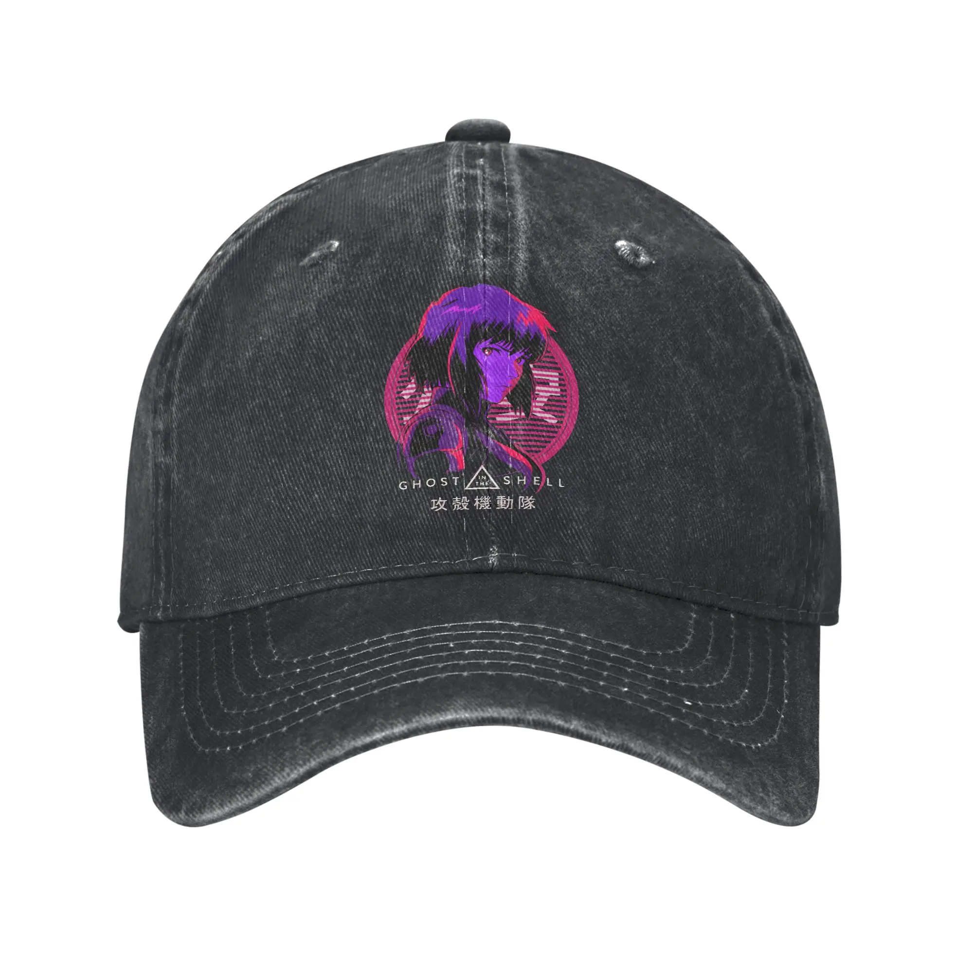 GHOST IN THE SHELL Major Motoko Baseball Caps Vintage Distressed Cotton  Sun Cap Unisex Outdoor Summer Unstructured Soft Cap