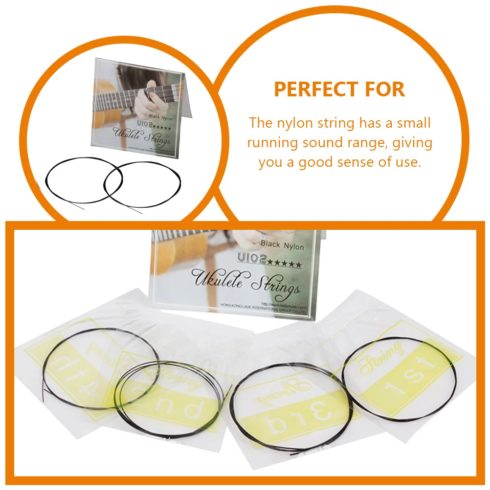 

4pcs Ukulele String Replacement Durable Nylon Strings Sturdy Long-Lasting String Set For Ukulele Accessories Musical Instrument
