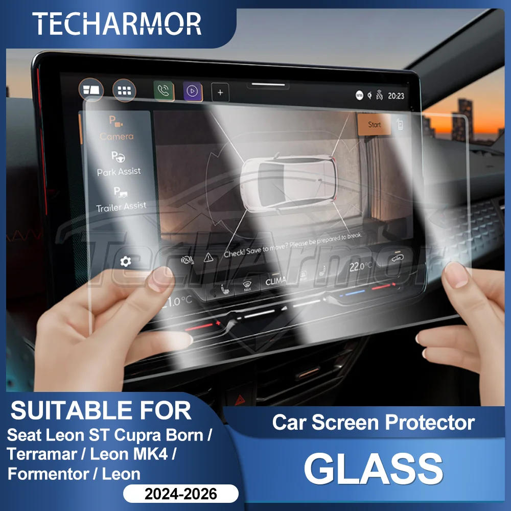 Película protectora de vidrio templado para coche Cupra Born Terramar Leon MK4 Formentor Leon ST, Protector de pantalla de navegación GPS