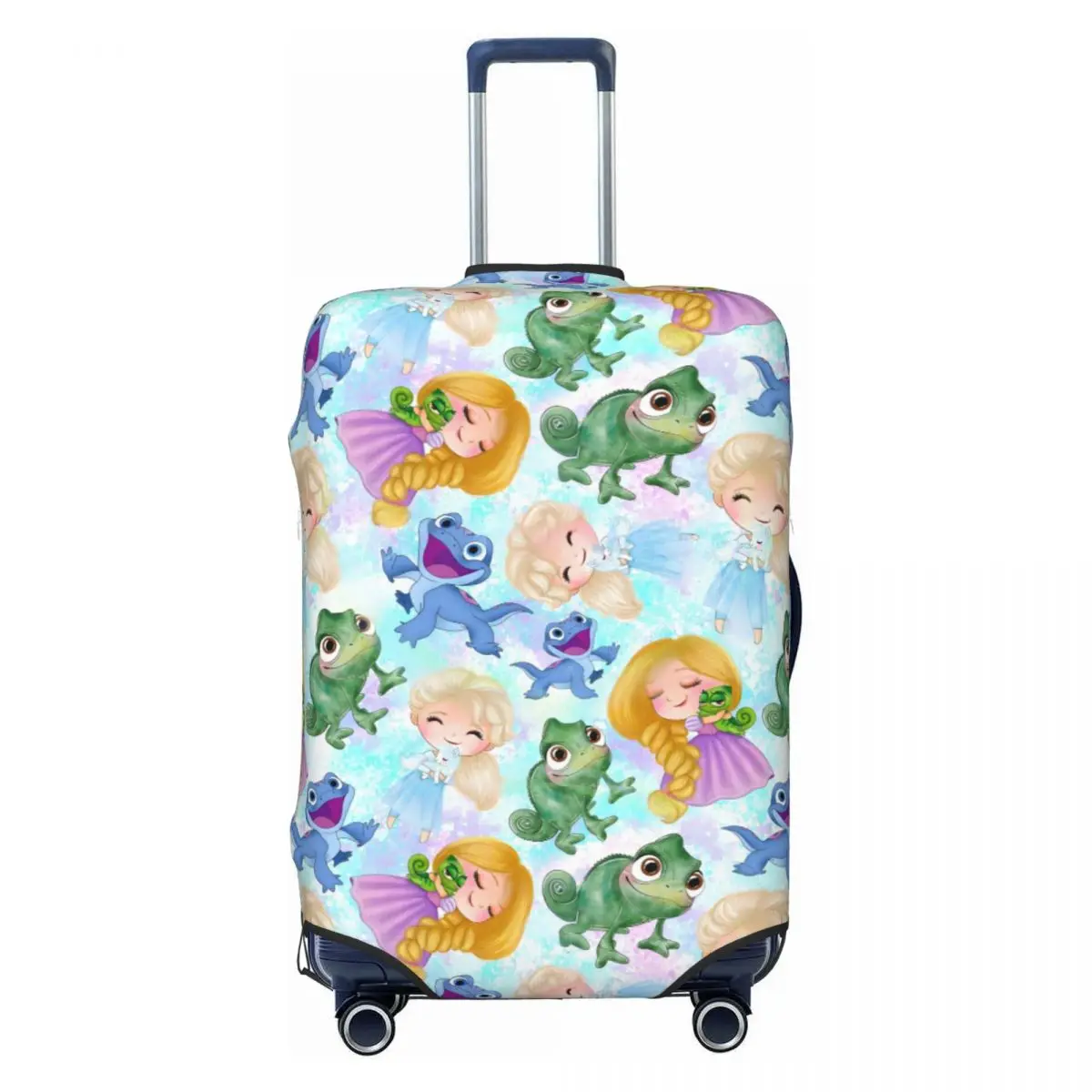 

Custom Princess Tangled Travel Luggage Cover Washable Cartoon Funny Suitcase Cover Protector Fit 18-32 Inch