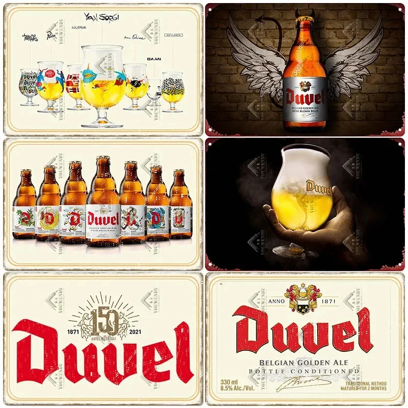 Metal Tin Sign Poster, Suitable for Bars, Pubs, Man Caves, Clubs, Wall Decoration, Vintage, Belgium, Beer Brands, Decorative Plaque