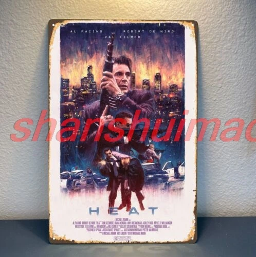 Heat Al PAcino Robert De Niro Movie Metal Poster Tin Sign 20x30cm Plaque