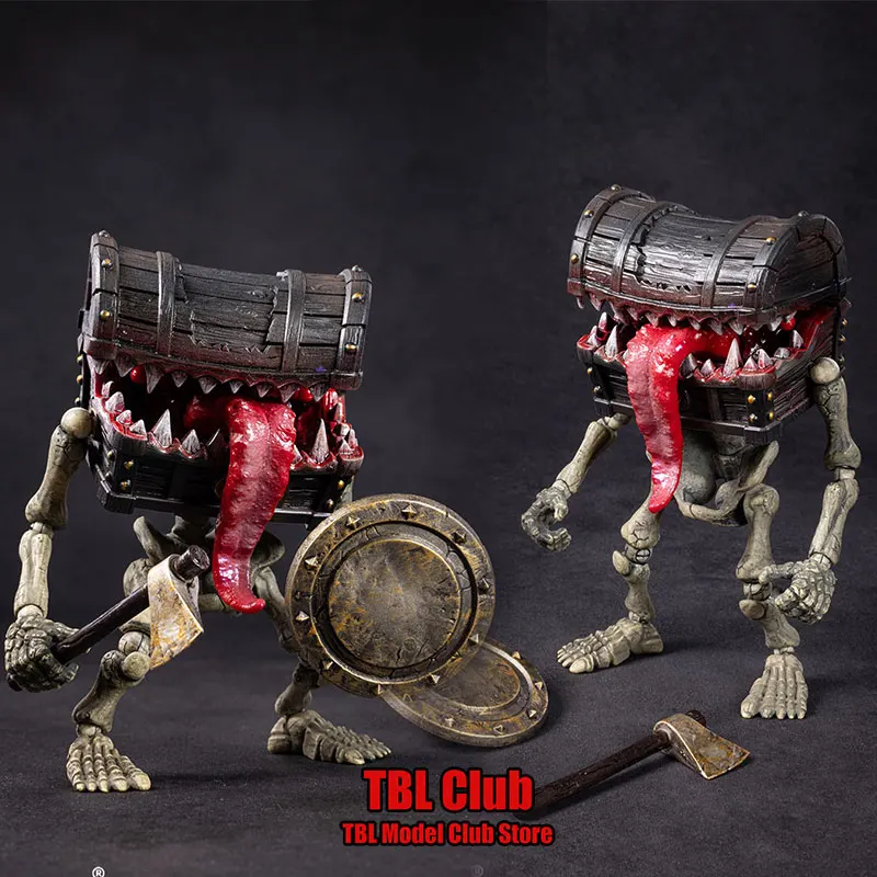 

Original 1/12 Scale Soldier Dungeon Skeleton Treasure Chest With Weapon Full Set 6inch Action Figure Doll