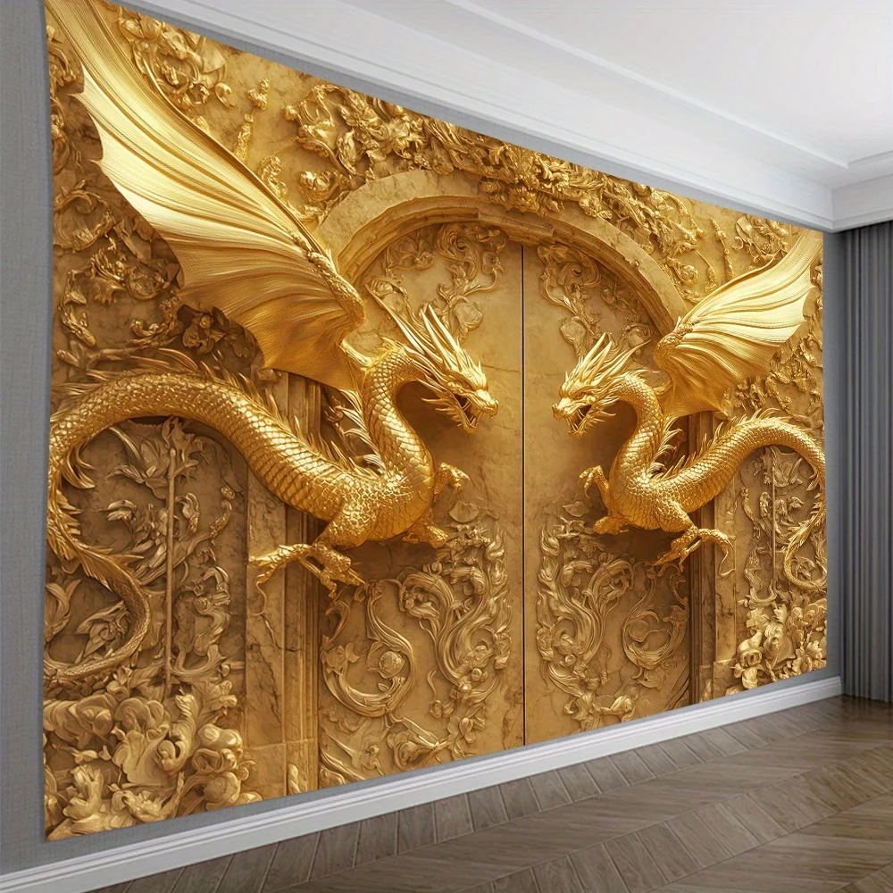 Stunning 3D Dragon Tapestry Perfect for Living Room, Bedroom,Office & Party Decor Ideal Creative Gift Japanese Dragon Wall Decor