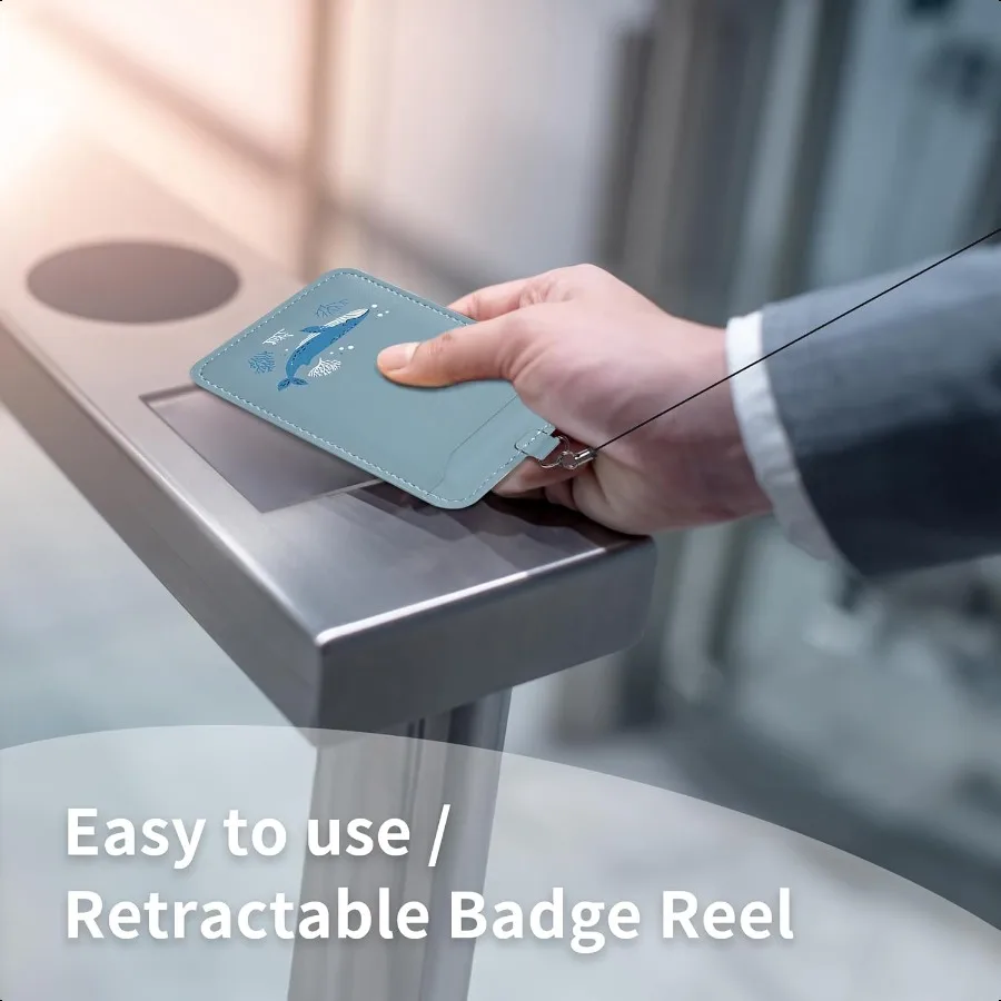 Identyfikator z regulowanym sznurkiem, wysuwany klips do identyfikatora, dwustronny uchwyt na karty do biura, na bilet autobusowy, dla studenta, pielęgniarki, P