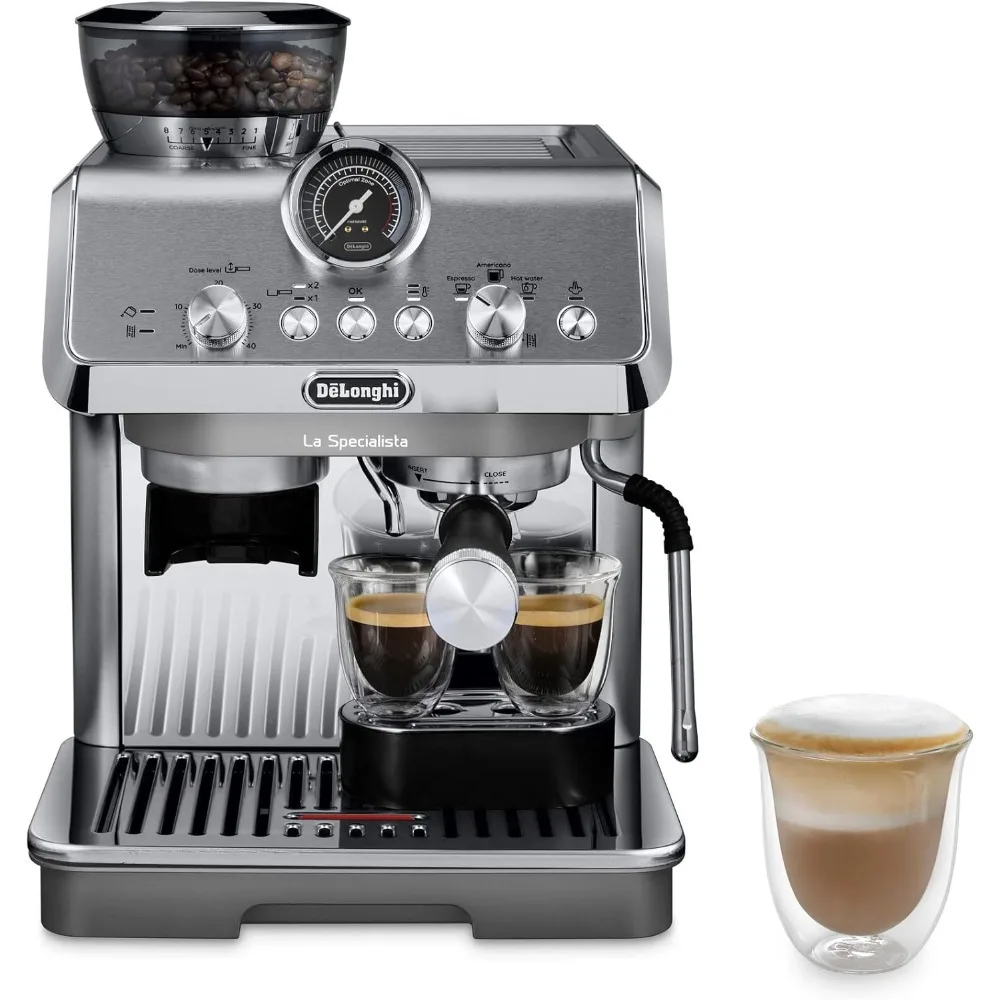 

La Specialista Espresso Machine with Grinder, Steamer, Milk Frother, 1450W, Metal, Barista Kit