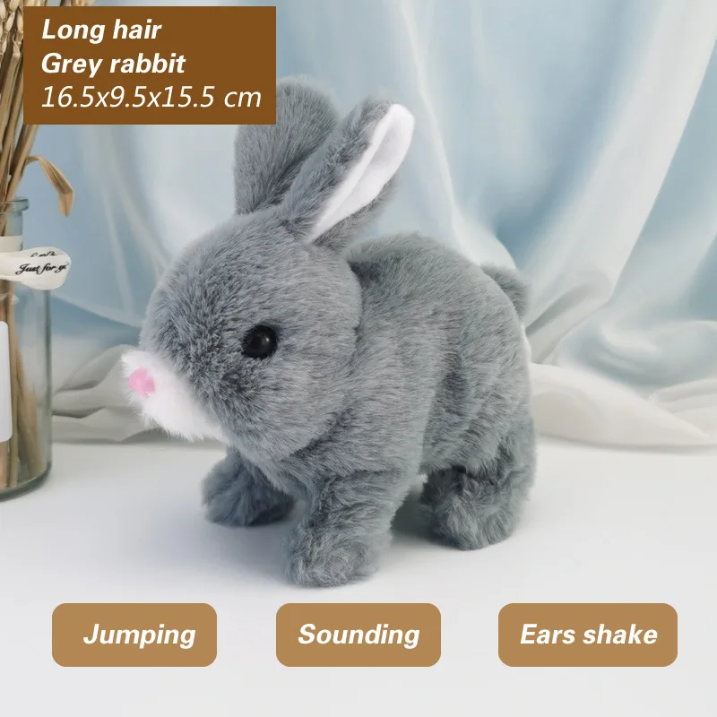 Peluche elettronico coniglio giocattolo Robot Bunny Walking Jumping Running Animal Shake Ears Cute Electric Pet for Kids regali di compleanno