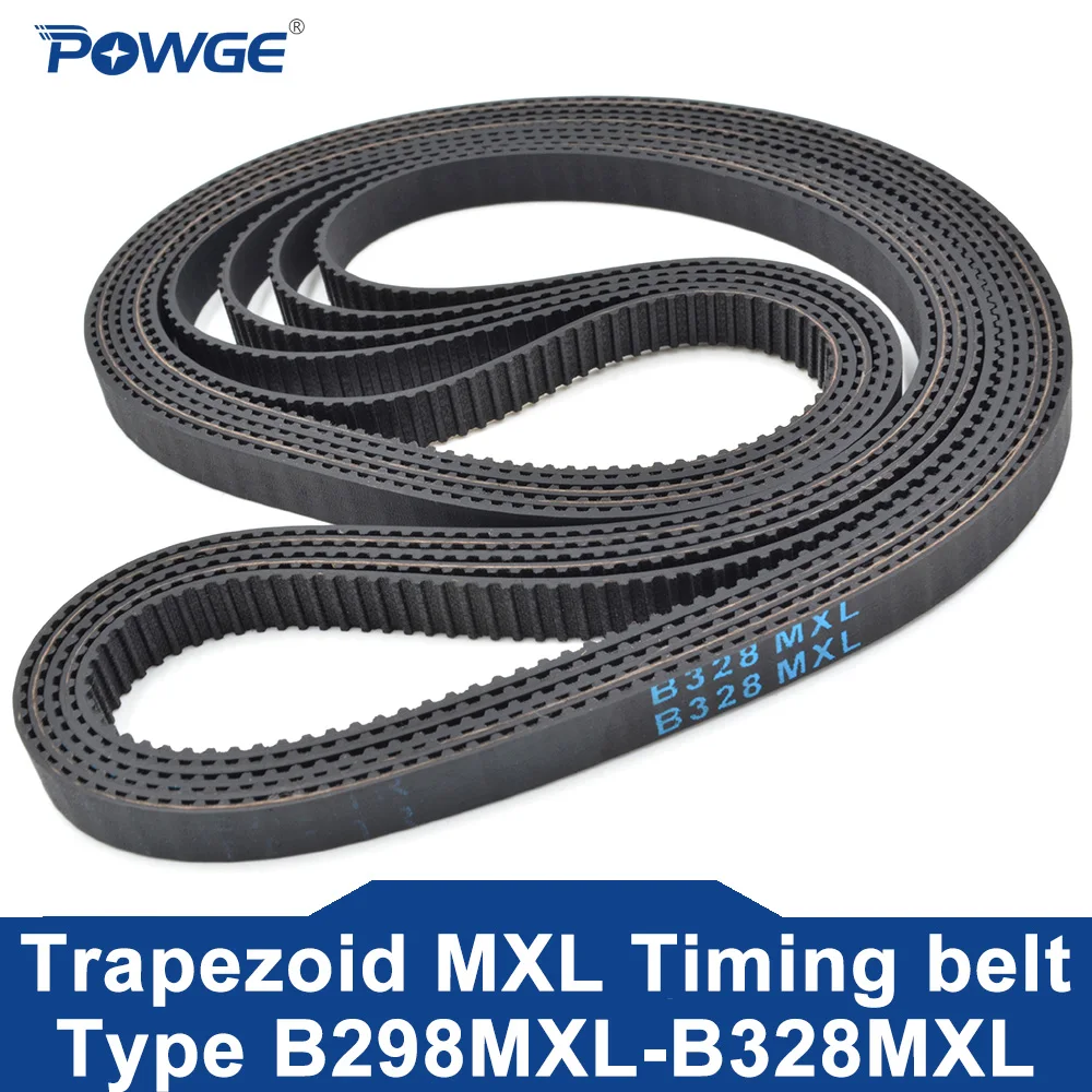 

POWGE 5PCS MXL Timing belt B298 B300 B305 B308 B309 B310 B312 B315 B318 B320 B322 B323 B324 B325 B326 B328 Width 3-20mm Rubber