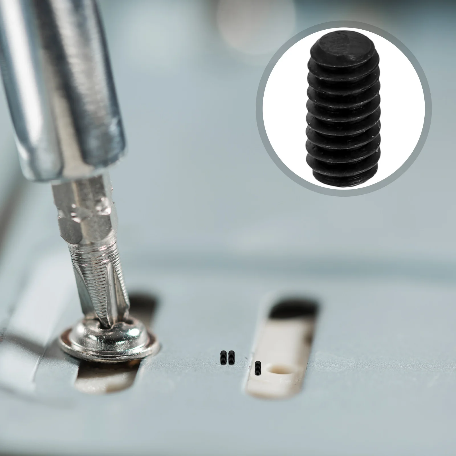 

50Pcs Allen Head Socket Set Screws Black Carbon Steel Grub Screws Internal Hex Drive Flat End for Door Handles Light Fixture