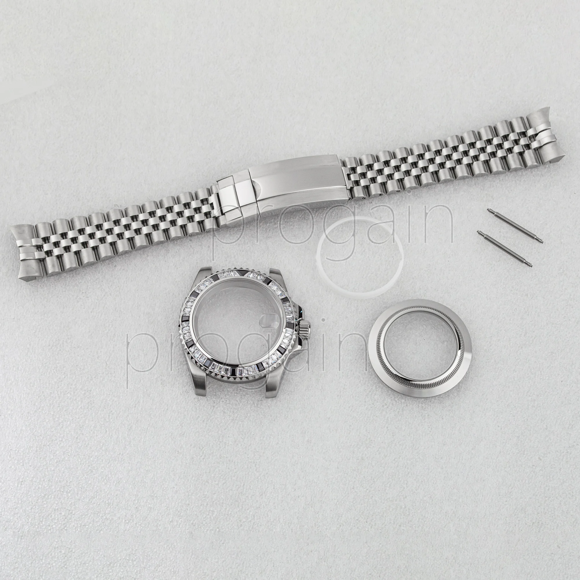 

SUB GMT NH35 Watch Diamond Case 40mm Sapphire Glass Stainless Steel Strap Suitable for NH36 Mechanical Movement Accessories