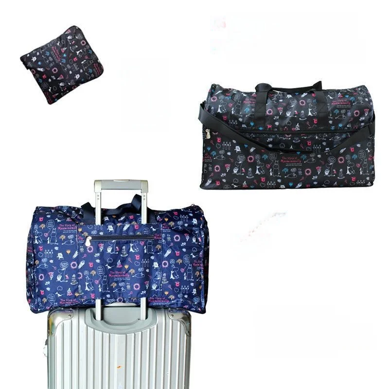 waterproof-travel-bag-portable-cartoon-design-large-capacity-strong-women's-bag-with-pull-rod-lightweight-foldable-bag