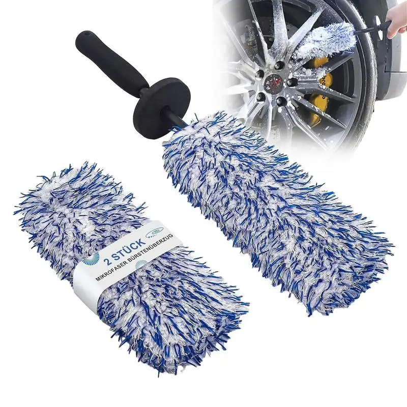 

Car Rim Brush Car Wash Brush Microfiber Tire Scrubber Automotive Wheel Rim Cleaning Brush Car Detailing Clean Tool for SUVs