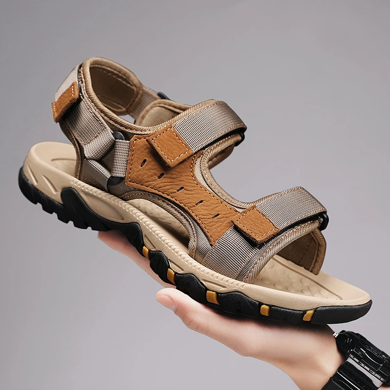 

Breathable casual men's sandals Leisure and Comfort Brand Styles Outdoor beach walking Plus Size 46 Daily high-quality shoes