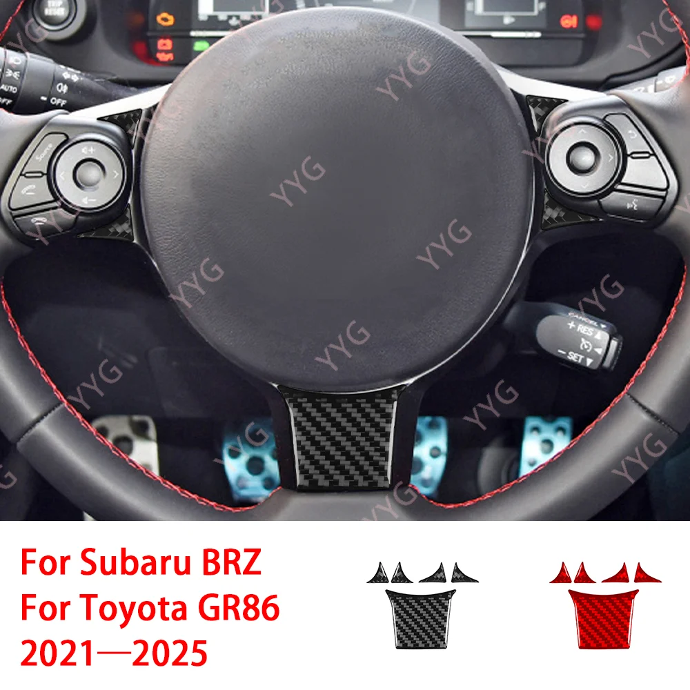 For Subaru BRZ/ For Toyota GR86 2021-up Carbon Fiber Decal Car Driving Buttons Interior Decorative Stickers