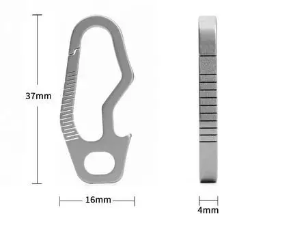 

Sleek Metal Finish Keychain Clips Small Tools Holder for Outdoor Hiking Camping Multiuse Heavy Duty Hook Keychain Clips