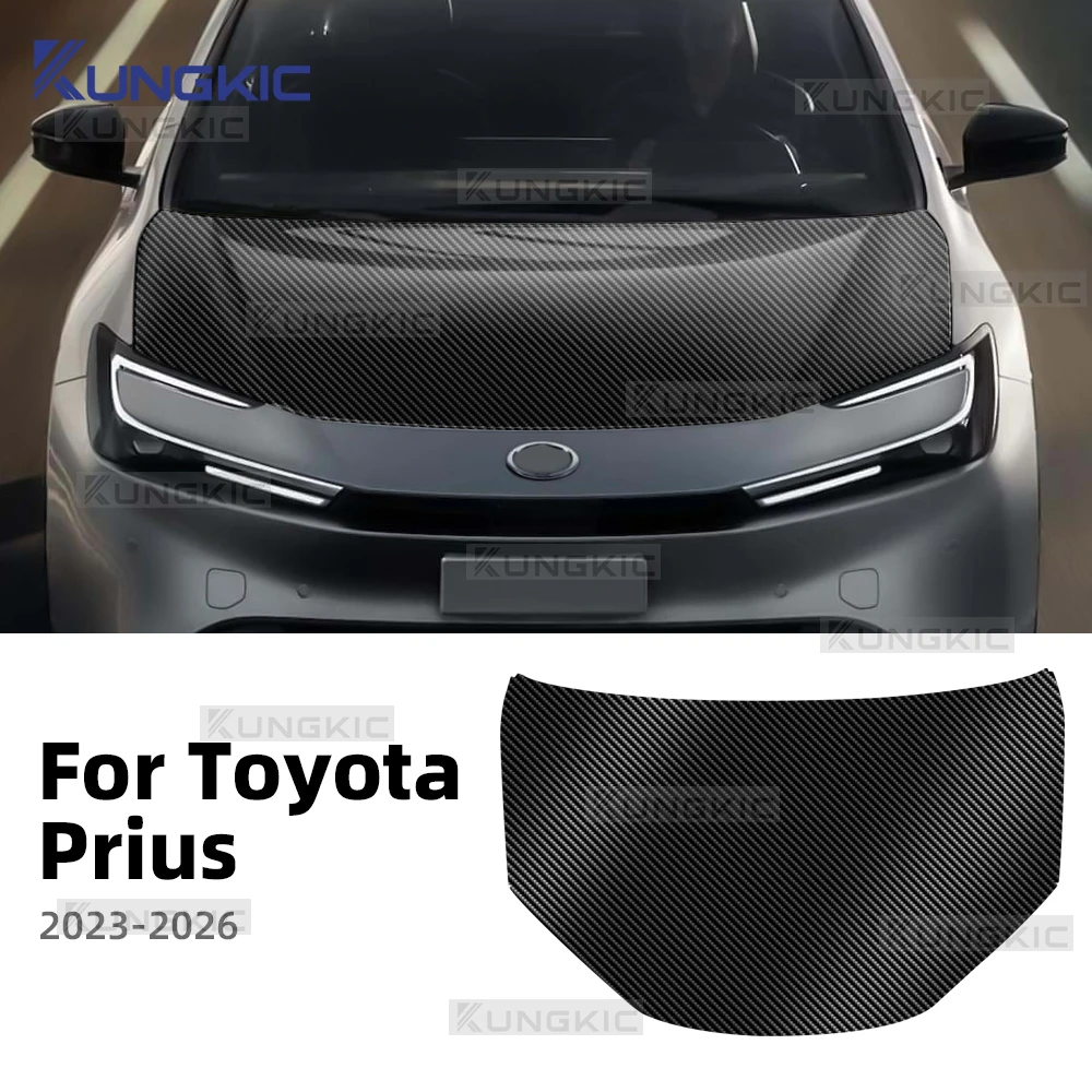 

For Toyota Prius 2023 2024 2025 2026 Carbon Fiber Pattern PPF Car Paint Protection Film Engine Hood Bonnet Trim Sticker Anti