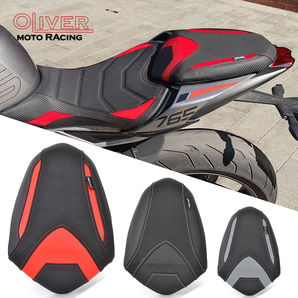 

For Triumph Street Triple 765 765S 765R Motorcycle Rear Seat Cushion Passenger Pillion Seat Pad 2019 2020 2021 2022 2023 2024