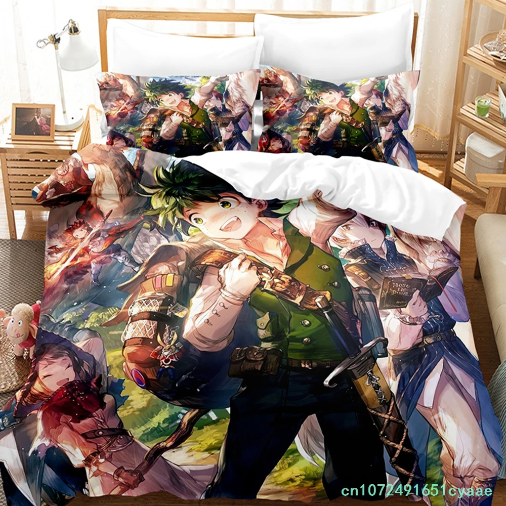 My Hero Academia Bedding Set Single Twin Full Queen King Size Todoroki Bed Set Aldult Kid Bedroom Duvetcover Sets 3D Print 046