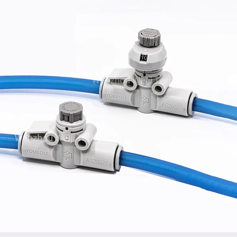 SMC Typ AS1002FS Pneumatisches Rohrleitungs-Geschwindigkeitsregelventil AS1002F/2002F/2052F/3002F Drosselventil mit abgestufter Rohrleitung