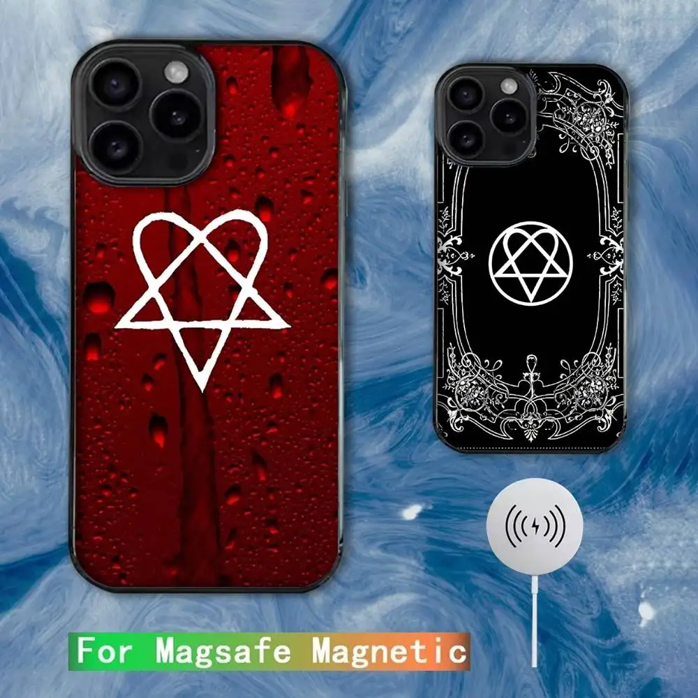 

H-Him Ornate Heartagram Phone Case For iPhone 17,16,15,14,13,12,11,Pro,Max,Plus,Mini,SE4,E Magnetic Magsafe Wireless Charging