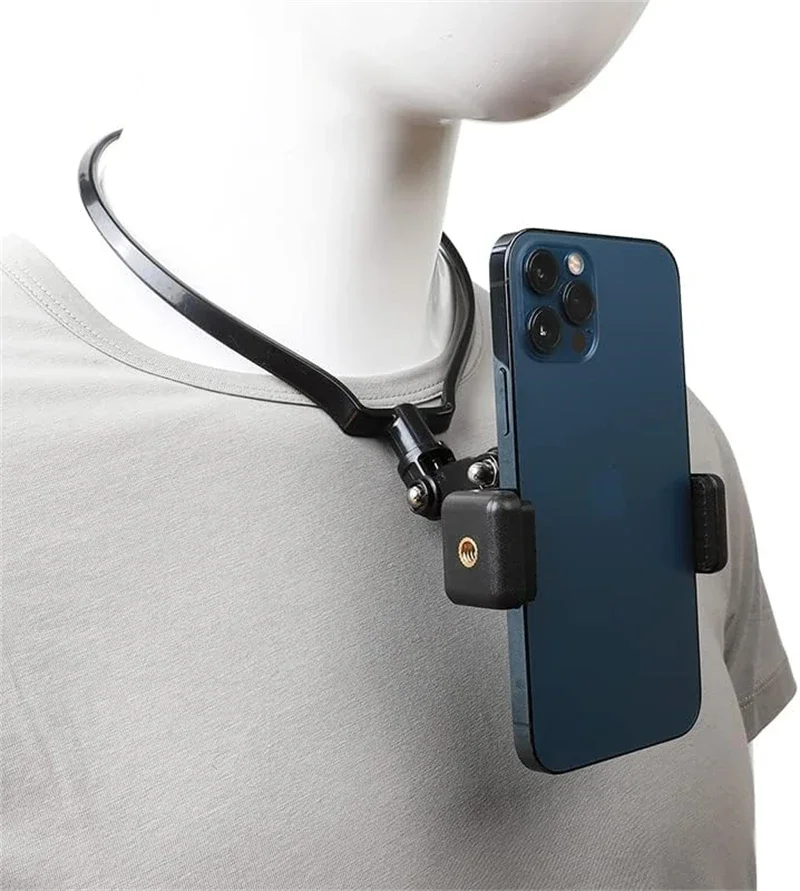 

Hands Free Wearable Neck Holder Lazy Phone Stand Universal Hanging Mount for IPhone 15ProMax Samsung GoPro Dock Station Bracket