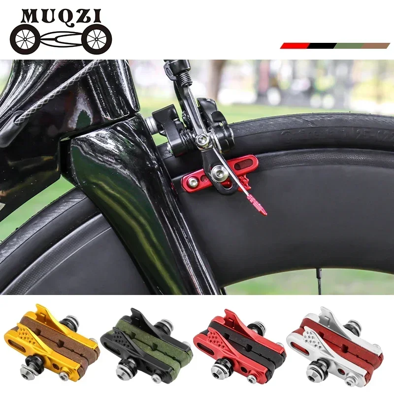 

MUQZI Bike Brake Pads Aluminum Ultra Light Brake Shoes Road Bicycle Caliper Brake Rubber Block For Carbon Wheels Low Wear