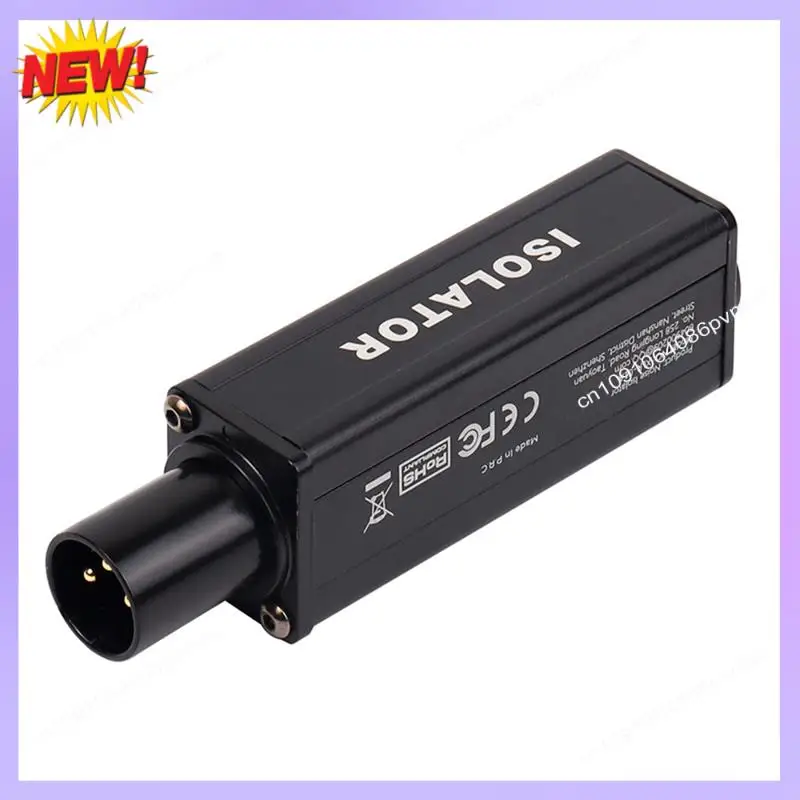 T24C XLR Audio Noise Isolator Balanced Audio Common Ground Current Sound Elimination Noise Reduction Mixer Microphone Sound