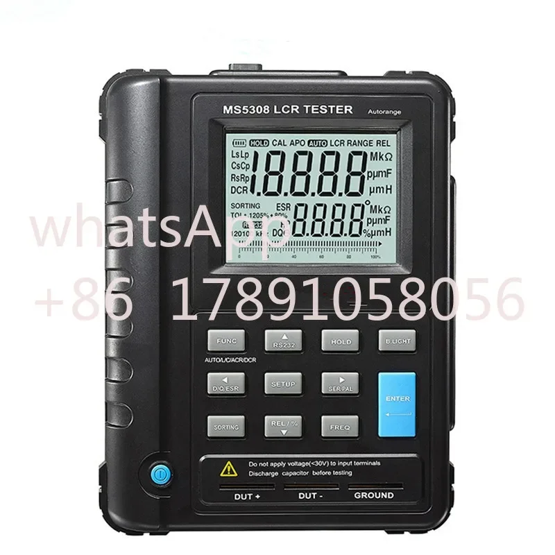 Hot Sale Professional MS5308 LCR Meter Portable Handheld Auto Range LCR Meter High Precison Accuracy 100Khz Resistance Meters