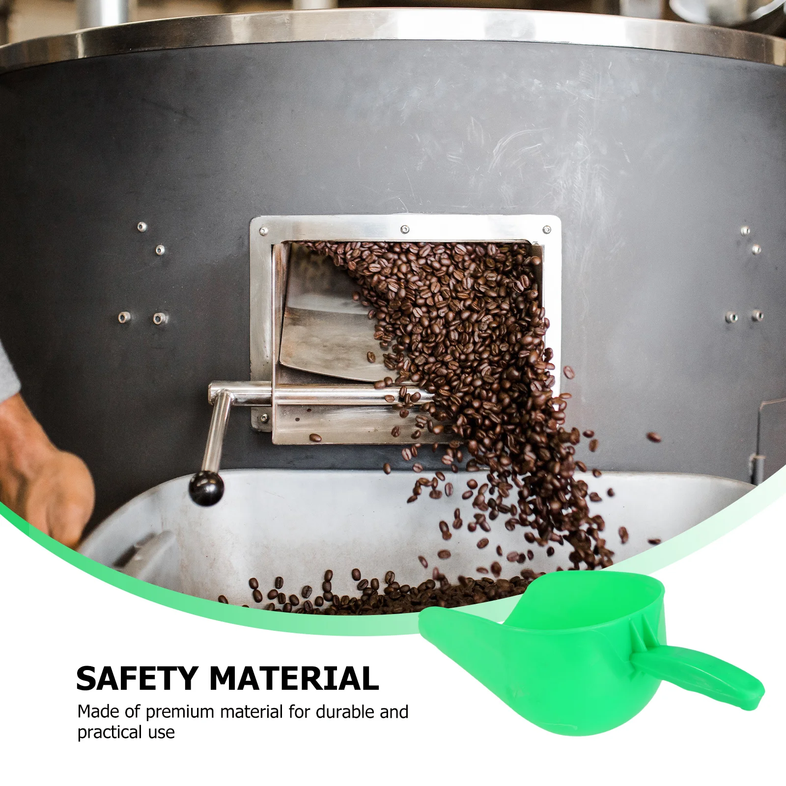 

2Pcs Multifunctional Ice Cube Shovel Green Durable Practical Household Ice Scoopers Rice Fodder Dried Fruit Shovel Kitchen