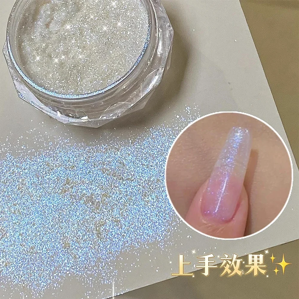 1Jar Perle Effekt Nagel Pulver Spiegel Aurora Chrom Meerjungfrau Nägel Kunst Pulver Regenbogen AB Magie Spiegel Perle Shell Pulver liefert