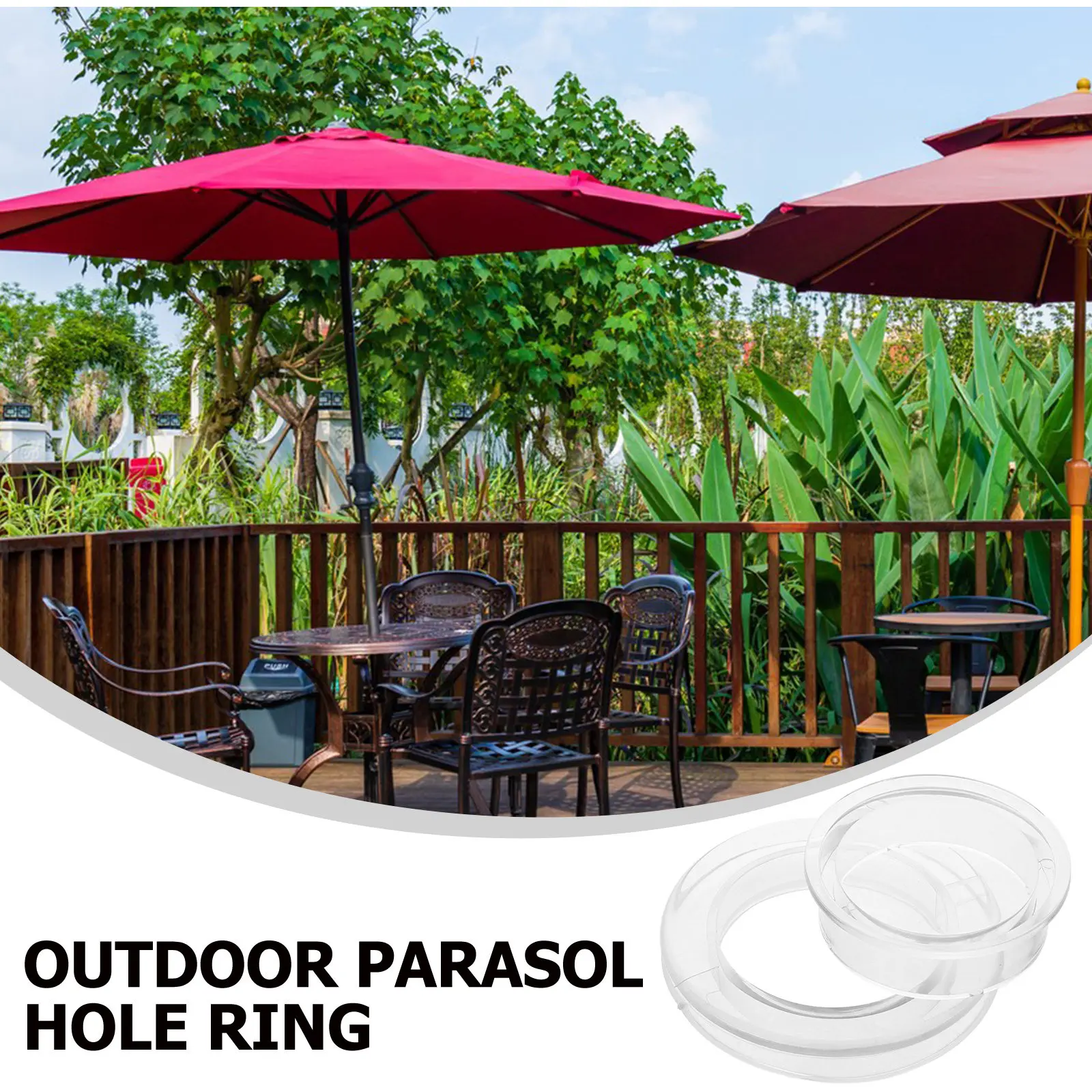 4Sets Resistant Table Umbrella For Outdoor Patio Table Home Decore Transparent Caps Scratch Proof Dent Wind