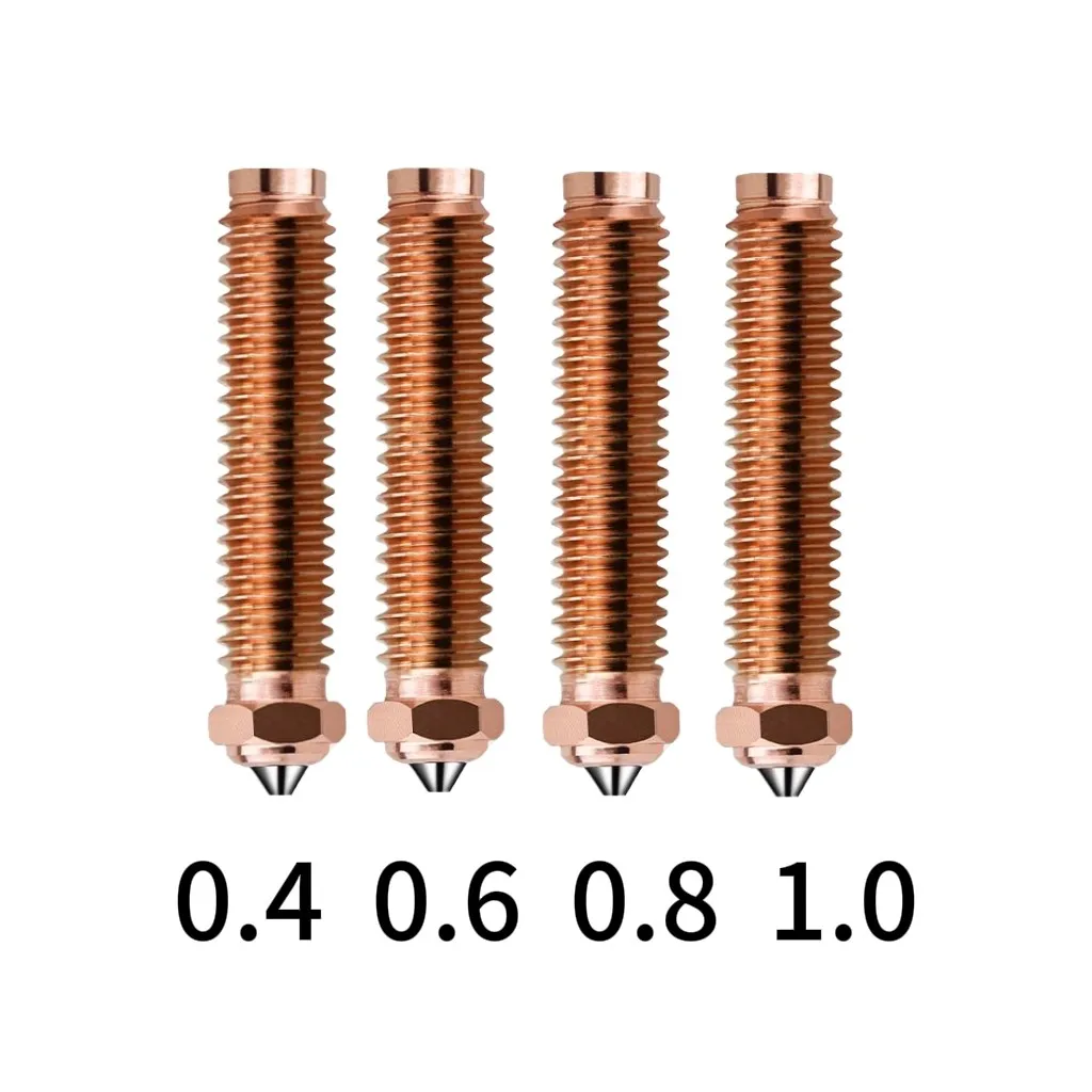 

1set ELEGOO OrangeStorm Giga Red Copper Hardened Steel Nozzle kit High Temperature Resistance 550C