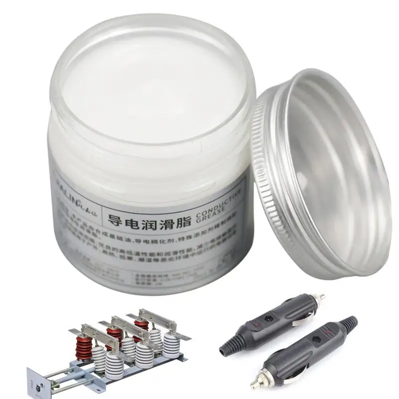 Grasa conductora eléctrica de 100g para enchufe de coche, enchufe de circuito, lubricación de Gel conductor de bajo valor de resistencia para el hogar del coche