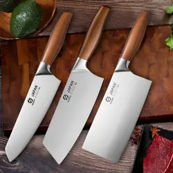 Kitchen Knives Set Stainless Steel Meat Chopping Cleaver Fish Vegetables Slicing Butcher Knife Japanese Chef Knife with Gift Box