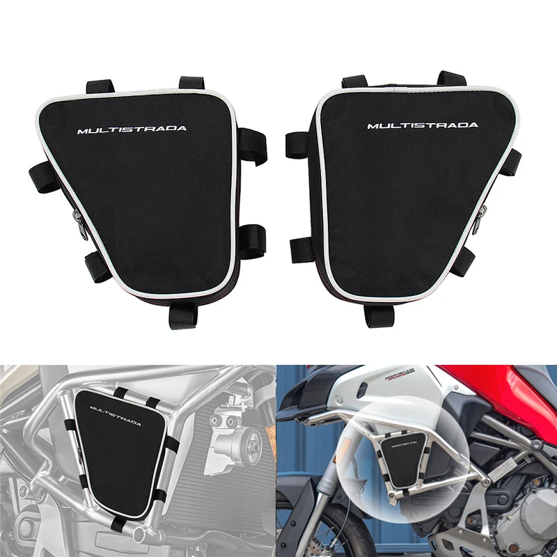 

New For Ducati Multistrada 1200 Multistrada1200 Motorcycle Tools Bag Repair Positioning Frame Crash Bar Waterproof Bag